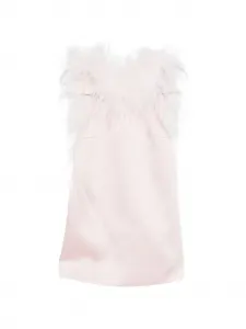 Мини-платье с отделкой из перьев Retrofete, розовый