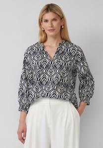 Блуза s.Oliver BLACK LABEL MIT 3/4-ÄRMELN UND ALL-OVER PRINT, Navy/Dark Blue