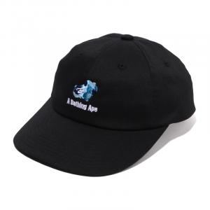 A BATHING APE Хлопковая бейсболка с вышитым логотипом, Black BKX