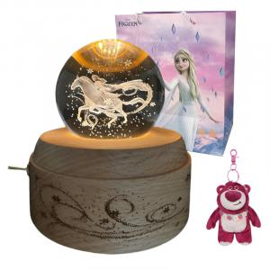 Музыкальная шкатулка Princess Crystal Ball с вращающейся Эльзой, игрушка Frozen с восемью нотами Disney