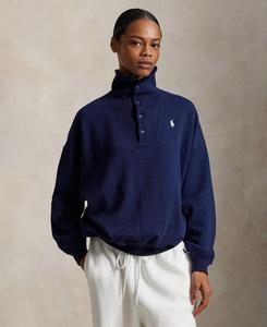 Женская флисовая толстовка сборной США с воротником-стойкой на пуговицах Polo Ralph Lauren, Blue