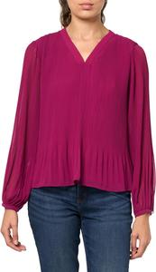 Женский плиссированный топ Calvin Klein с длинными рукавами, Mulberry