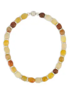 Колье с бусинами из авантюрина Julietta, желтый