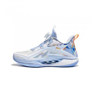 Детские баскетбольные кроссовки с противоскользящей подошвой и износостойким верхом XTEP, белый/синий