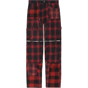 Клетчатые брюки Givenchy, красный