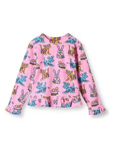 Småfolk Футболка с длинными рукавами "Robot Pets" розового цвета