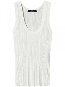 TWINSET топ в рубчик, белый