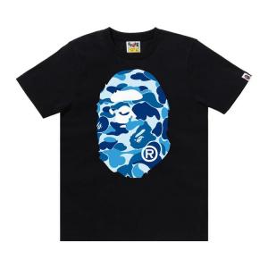 Футболка BAPE ABC Camo Big Ape Head Tee, Black/Blue