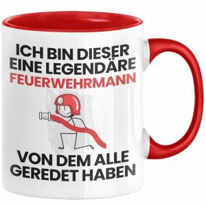 Подарочная кружка пожарного. Забавная идея подарка на день рождения пожарному. Я — легендарный пожарный. Все говорили о кофейной кружке (красной) Trendation, красный