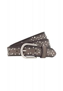 Кожаный ремень с заклепками Vanzetti, тауп