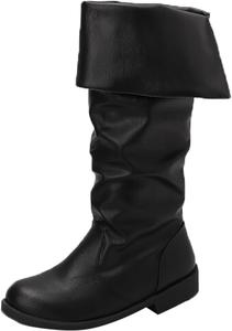 Женские средневековые пиратские ботинки SACFOF - коричневые, с круглым носком, средней длины, готические, для косплея, ренессансные ботинки