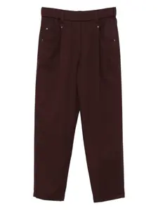 Брюки с эластичным поясом и карманами Brunello Cucinelli, коричневый