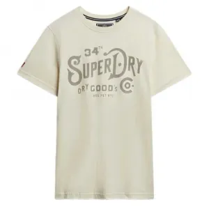 Футболка с коротким рукавом Superdry Heritage Brand Relaxed Fit, бежевый