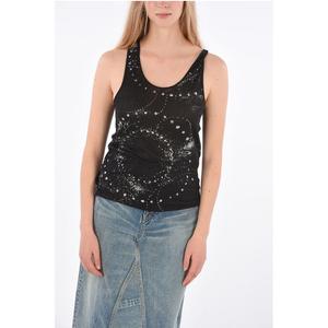 Блестящая майка GALAXY Saint Laurent, Black