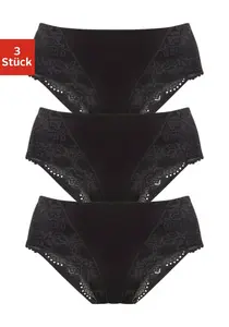 Трусики Petite Fleur (3 шт.), изготовлены из качественного эластичного хлопка, черный