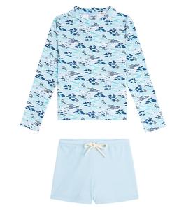 Комплект топ rashguard и плавки Agik Louise Misha, Blue Pastoral Fields