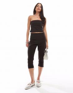 Брюки-капри Bengaline в шоколадном цвете Miss Selfridge