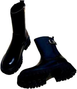 Женские модные ботинки - противоскользящие и прочные - Подходят для ежедневного использования на улице, поездок на работу и покупок. Fusecottc, Black