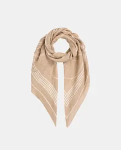 Льняной платок в коричневом цвете Tommy Hilfiger, коричневый