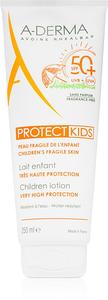 Детский лосьон Protect kids, солнцезащитный лосьон для детей, SPF 50+ A-Derma, 250 мл