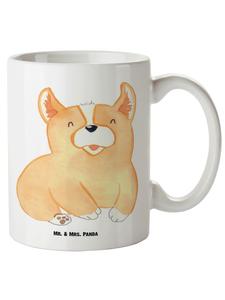 Кружка XL Corgie без слогана, белая Mr. & Mrs. Panda