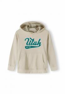 Толстовка OVERSIZED WITH KANGAROO POCKET con cappuccio MINOTI, слоновая кость