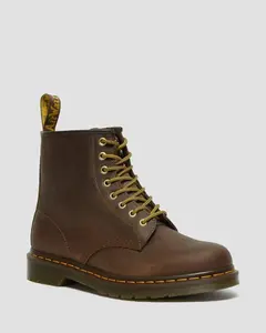 Ботинки кожаные Dr. Martens 1460 Crazy Horse на шнуровке, коричневый