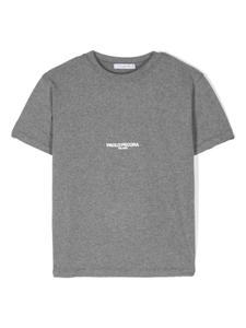 Paolo Pecora Kids футболка с логотипом, серый
