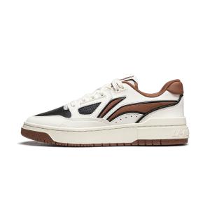 LiNing Rookie Противоскользящие Амортизирующие Износостойкие Легкие Низкие Кроссовки для Скейтбординга Унисекс Белый Коричневый, Экрю/Черный/Мокко