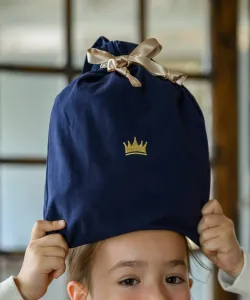 Сумка-шоппер на завязках, размер M (сумка для обуви) Panpantutu, цвет Crown / French Navy