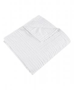 Стеганый плед Cloud Waffle с текстурой вафельная ткань, 50 x 60 дюймов Levtex, Bright White