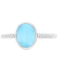 Кольцо с овальным ларимаром из стерлингового серебра Macy'S, larimar