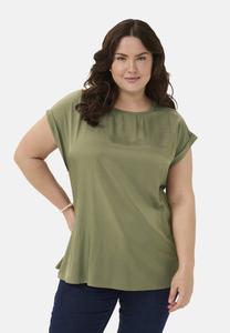 Блуза Kaffe Curve KCMILIA WING SL BLOUSE, Ivy Green/Green