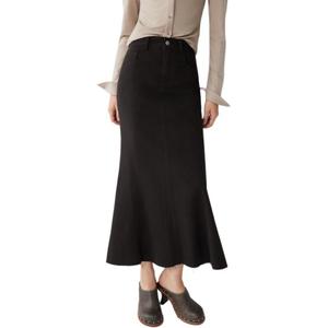 Повседневная длинная юбка женская умеренной средней длины ELLE, темно-коричневый