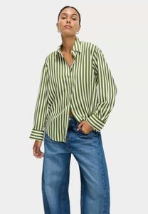 Блуза Marks & Spencer STRIPE BUTTON DOWN COLLARED, Green Mix/Mottled Green