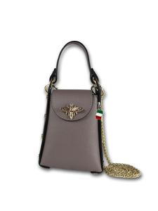 Кожаная сумка через плечо Florence, коричневая, серо-коричневая, примерно 13 см Florence