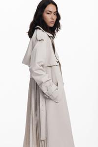 Женский тренч с плиссированной спинкой Desigual, Medium beige
