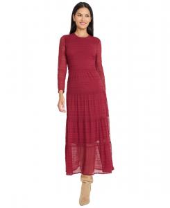 Платье миди с вырезом на спине и ярусным кроем The Good Journey, Rhododendron