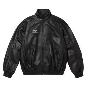 Спортивная куртка Supreme x Umbro Leather Track Jacket, Black