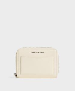 Кошелек Xylia Zip-Around Charles & Keith, цвет Cream