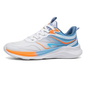 Kuding Мужские беговые кроссовки низкие бело-оранжевые бело-синие черно-белые бело-синие, цвет White Blue