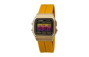 CASIO Кварцевые часы Retrofit Series с силиконовым ремешком, мужские часы с черным циферблатом