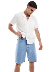 Рубашка Levi's Standard Campneck с короткими рукавами, в полоску, белого цвета