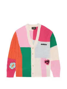 Кардиган в технике пэчворк Barrow Kids, розовый