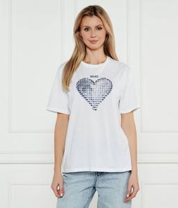 Футболка Liu Jo Regular Fit с принтом сердца, белый