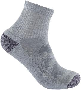 Carhartt womens Женские носки Midweight Merino Wool Blend Quarter, Asphalt Heather