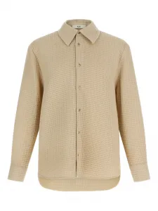 Рубашка на пуговицах с вафельной вязкой Séfr, нейтральный