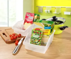 Органайзер Ruco, (набор, 5 шт.), пластик, для кухонного шкафа 16х9х24 см, цвет transparent