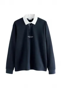 Регбийная рубашка-поло стандартного кроя Next, Navy Blue