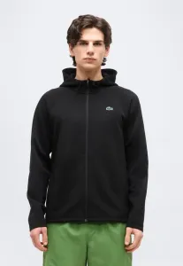 Куртка с капюшоном, классическая толстовка на молнии Lacoste Sport, Black